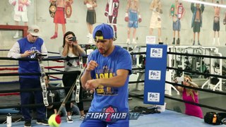 Vasyl Lomachenko drills accuracy! Works tennis ball with freak precision!