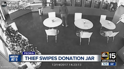 Thief steals donation jar from Peoria yogurt shop