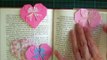 折り紙 1枚 ハートのリボン　しおり 簡単な折り方（niceno1）Origami Heart with bow　bookmark tutorial-DabUU68atzI