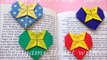 折り紙 1枚 ハートの星　しおり 簡単な折り方（niceno1）Origami Heart with star　bookmark tutorial-qpUAqLC-eUA