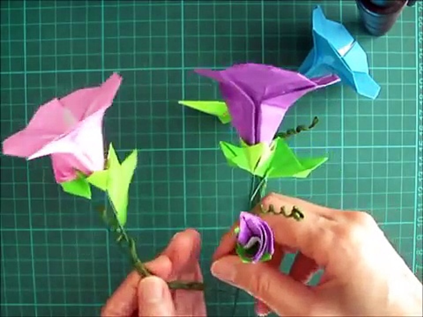 折り紙 あさがおの花 立体 折り方 Niceno1 Origami Flower Morning Glory Tutorial 1loue5ar9js Video Dailymotion