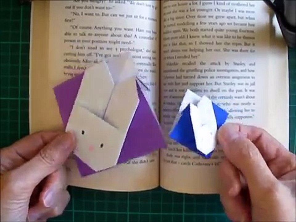 折り紙 うさぎ しおり 簡単な折り方（niceno1）Origami BunnyRabbit bookmark-DPLPTWp7tYQ