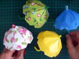 折り紙 カサ 立体 簡単な折り方（niceno1）Origami Umbrella 3D-lOocBYfSPEQ