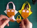 折り紙 クマのバック 簡単な折り方（niceno1）Origami teddy bear bag tutorial-ppQ0UmF1RAM