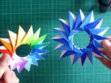 折り紙 スターリース（16枚）の折り方 Origami Star wreath-VtcUDAUhY2s
