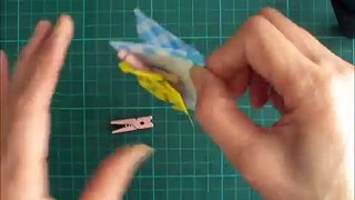 折り紙 ポケモン ピカチュウのバスケット しおり 簡単な折り方（niceno1）Origami pokemon pikachu in the basket bookmark-37UjNQRnLV4