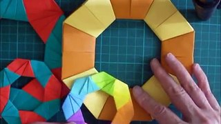 折り紙 リースの簡単な折り方（niceno1）Origami Wreath tutorial--dci-1ZFMN0