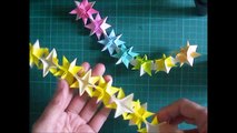 折り紙　星のガーランド　簡単な作り方（niceno1）Origami Star Garland tutorial-G3xEiXZE0fg