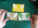 折り紙 猫のポチ袋 簡単な折り方（niceno1）Origami cat envelope-0iLND3Sq6qc