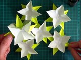 折り紙 花 ヤマボウシ 1枚で花と葉 簡単な折り方（niceno1）Origami Flower Cornus kousa tutorial-KINriWJC3uo
