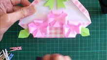 折り紙　花のバスケット 簡単な折り方（niceno1）Origami flower basket-9rXToBIOuow
