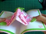 折り紙 花のバスケット 誕生日ポップアップカード 簡単な作り方（niceno1）Origami flower ibasket Birthday Pop-up card-GHfwfQLQDTg