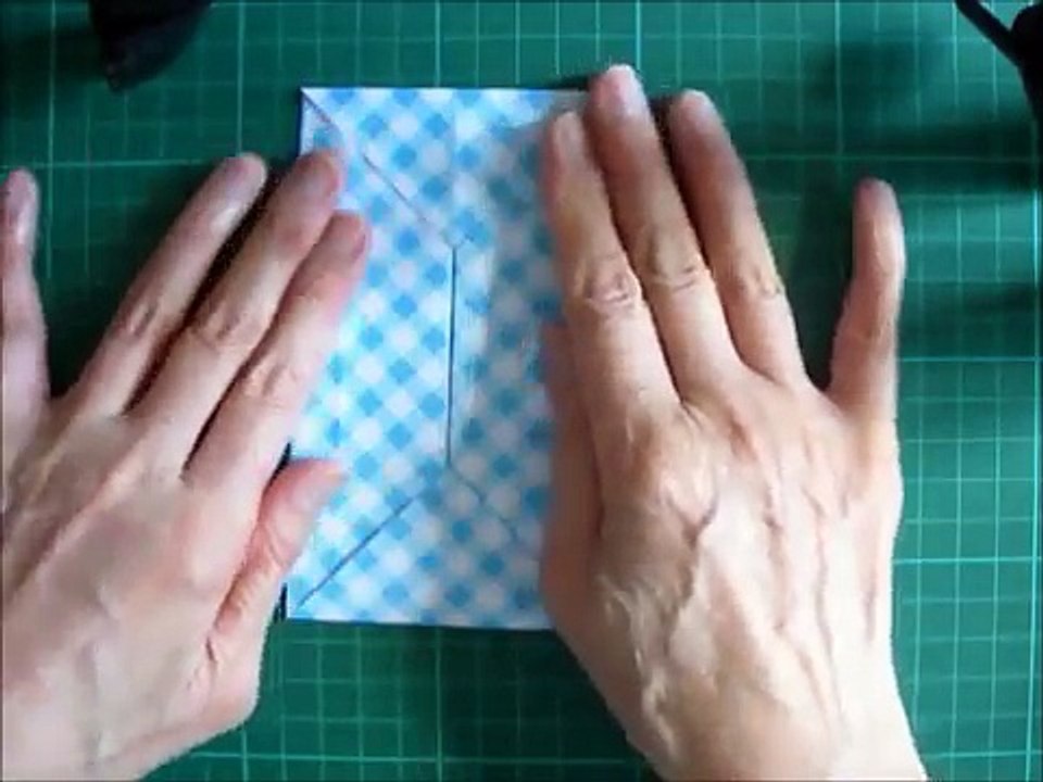 折り紙 長方形の2色の箱(2) フタ付き 簡単な折り方Origami Rectangle box with lid 2-JlpGoUyU2LA