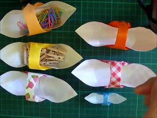 折り紙のバスケット 立体 1枚 簡単な折り方（niceno1）Origami basket 3D-GhNc4fhmmTs