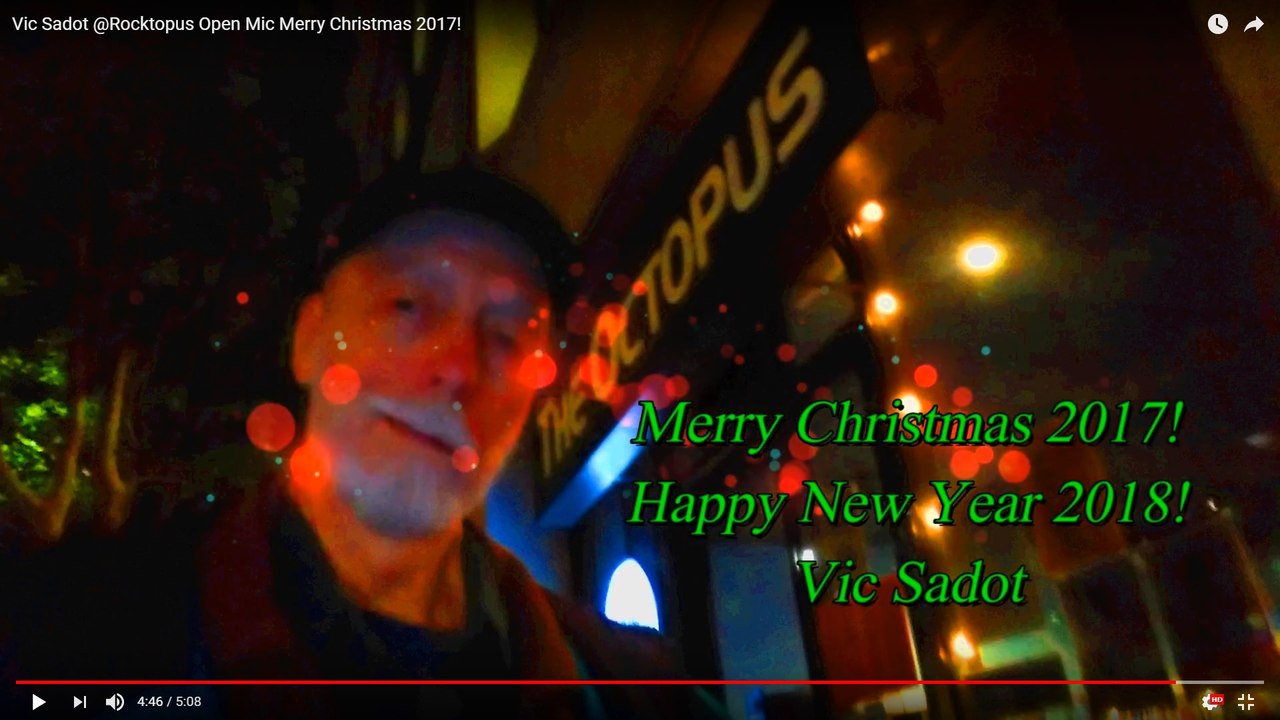 Joyeux Noël! Vic Sadot chante au Salon Littéraire Octopus!