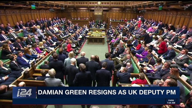 i24NEWS DESK | Damian Green resigns as UK deputy PM | Thursday, December 21st 2017