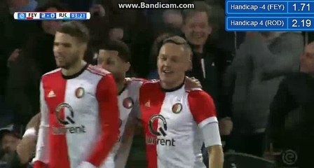 Jens Toornstra Goal - Feyenoord 2-0 Roda 24.12.2017
