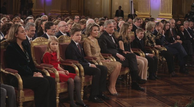 Le roi et la reine assistent au concert annuel de Noël au Palais de Bruxelles