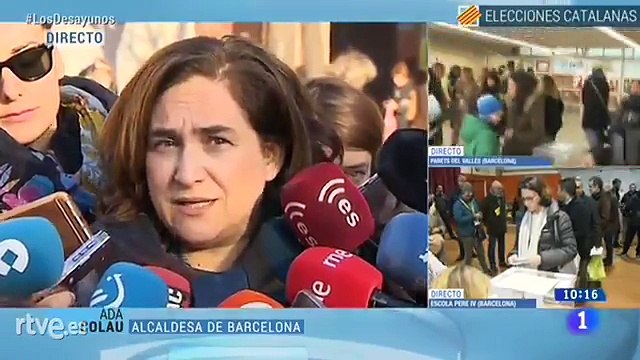 Ada Colau: Sea cual sea el resultado, tendremos que respetarlo. No puede ser que de estas elecciones salga una interpretación de división del país en dos. De estas elecciones debe salir una Cataluña más unida