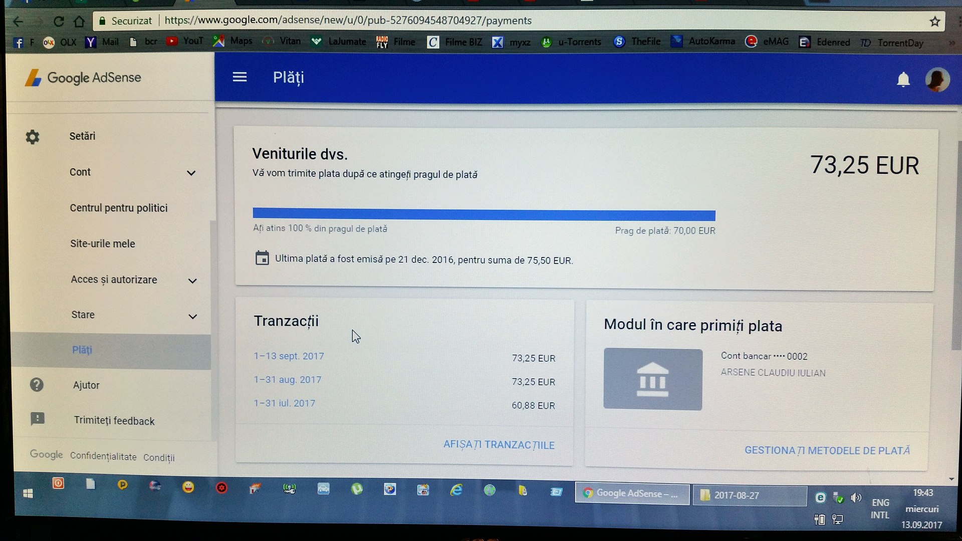 ⁣My YouTube Channel Earnings - How Much Money I make from YouTube 2017