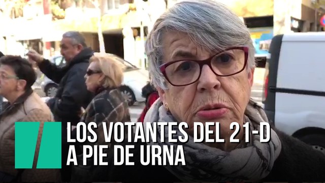 He votado a Puigdemont porque quiero la libertad de Cataluña , el ambiente en los colegios electorales el 21-D