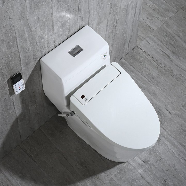 WoodBridge T-0008 Luxury Bidet Toilet, Elongated One Piece Toilet with Advanced Bidet Seat