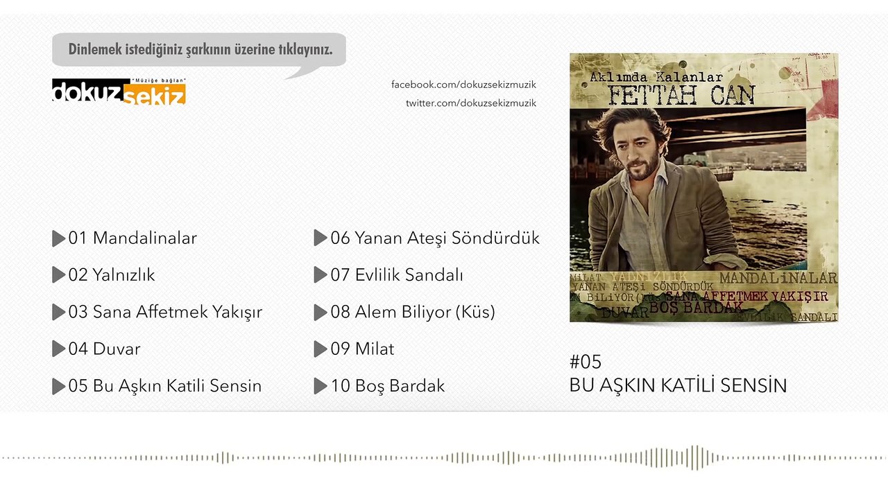 Fettah Can - Bu Aşkın Katili Sensin (Official Audio)