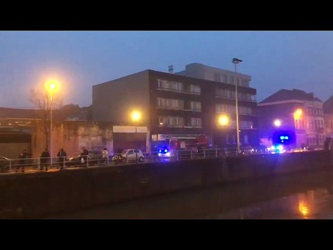 Incendie en cours quai de l'industrie à BXL