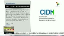 Expertos de la ONU y la CIDH condenan represión en Honduras