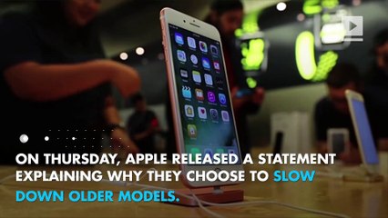 Apple Admits it Slows Down Older iPhone Models
