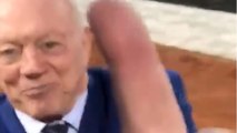 Raiders Fan Flips Jerry Jones the Finger Right to His Face!