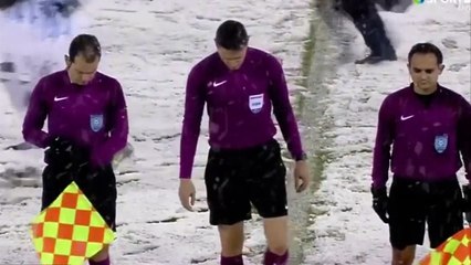 Lamia - Panathinaikos (Greek Cup) was played earlier today despite heavy snowfall