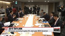 S. Korean economy to grow 3% next year: BOK Governor