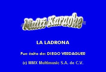 Diego Verdaguer - La Ladrona (Karaoke)
