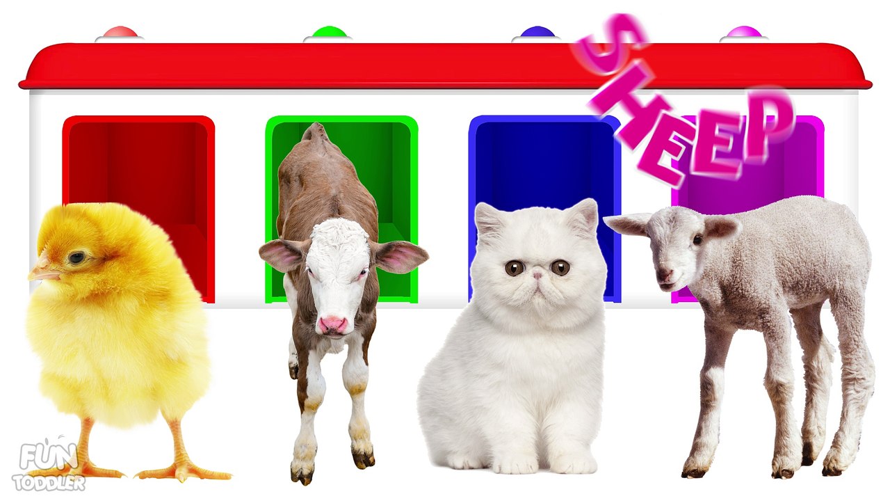 Farm Animals Garage Surprise Eggs - Colors Learn with Farm Animals for Children