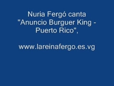 Nuria Fergó canta el anuncio de Burguer king