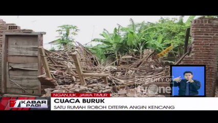 Puting Beliung Robohkan Rumah Warga di Nganjuk