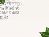 Belkin  Câble Lightning Coudé SyncCharge pour iPhone iPad et iPod  12m  Bleu Certifié