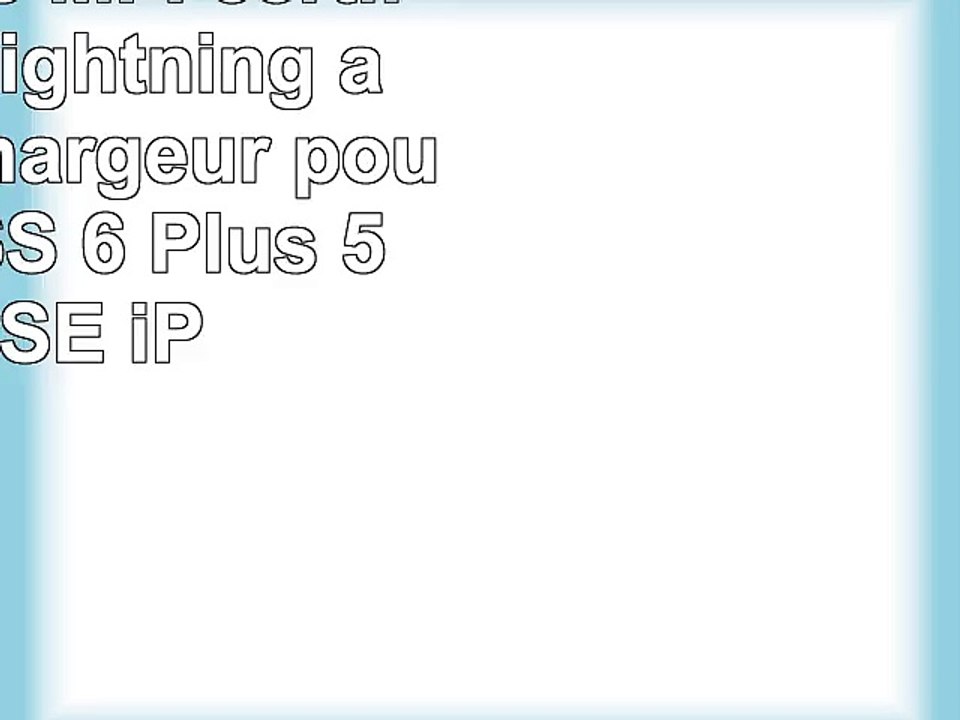OME  Apple MFI certifié Câble Lightning avec USB Chargeur pour iPhone 6S 6 Plus 5S 5C