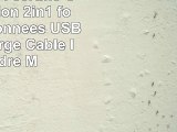 Pomme MFi certifié CableCreation 2in1 foudre aux données USB Sync Charge Cable la