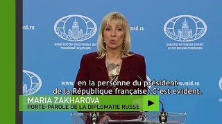 «Le signal vient directement de l’Etat» - Maria Zakharova dénonce l’appel à inte