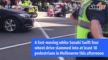 At least 18 injured after car ploughs into Melbourne pedestrian crossing