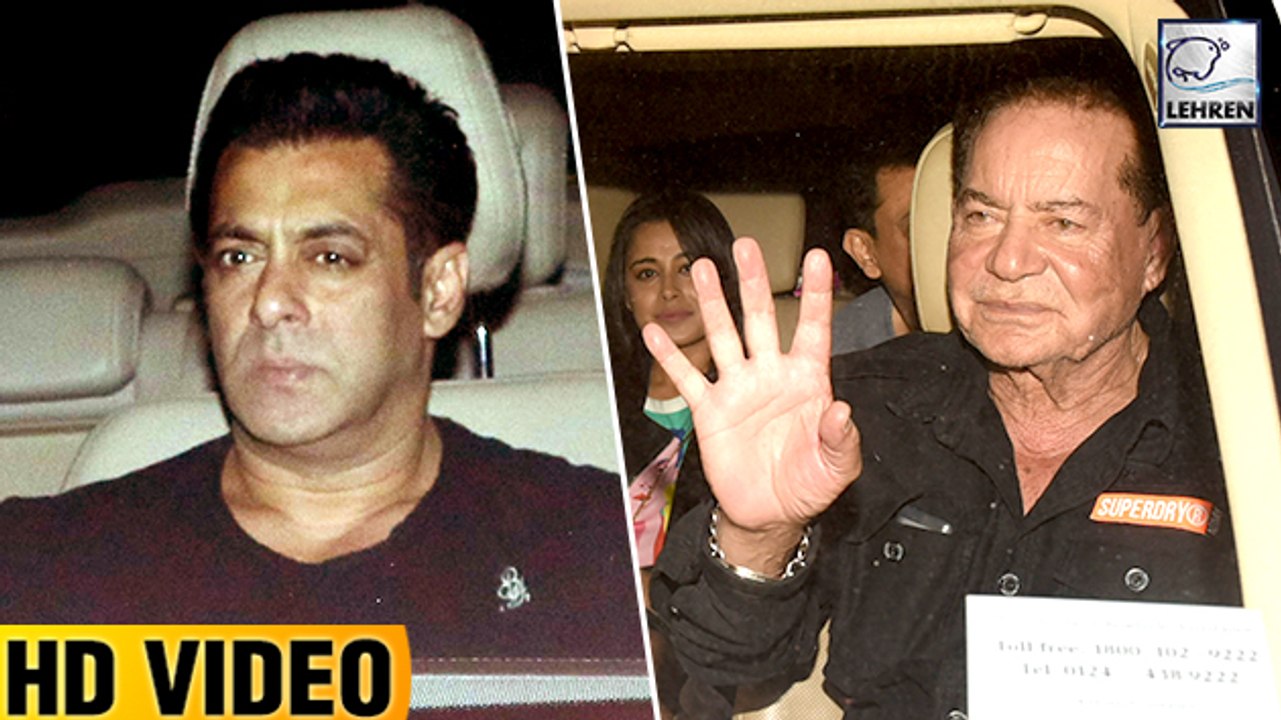 Salman Khan & Salim Khan At Tiger Zinda Hain Screening