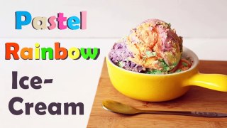 How to make Pastel Rainbow Ice-cream 彩虹雪糕 파스텔 무지개 아이스크림 만드는 방법-F2mEB7IgsI8
