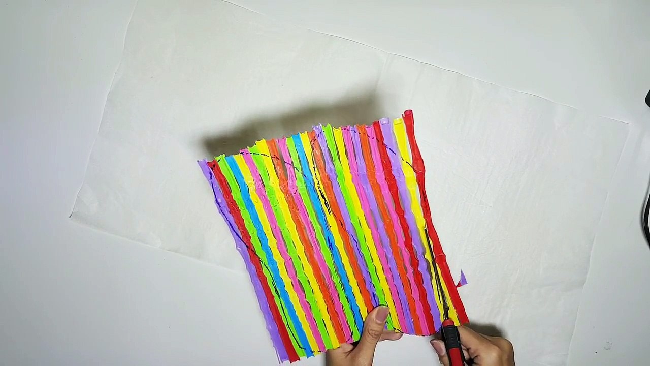 DIY, Craft , How to make Slippers by drinking straw at home-FW5S3kHQ4yQ