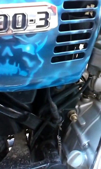air brush mavi alev cg motorsiklet kendi tasarımım çelik kuba boya (1)