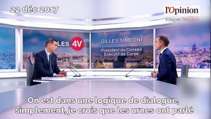 Entre la France et la Corse, il faut passer dans une «logique de réconciliation» selon Gilles Siméoni