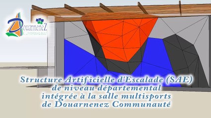 Structure artificielle d'escalade intégrée à la salle multisports de Douarnenez Communauté (Douarnenez Communauté)