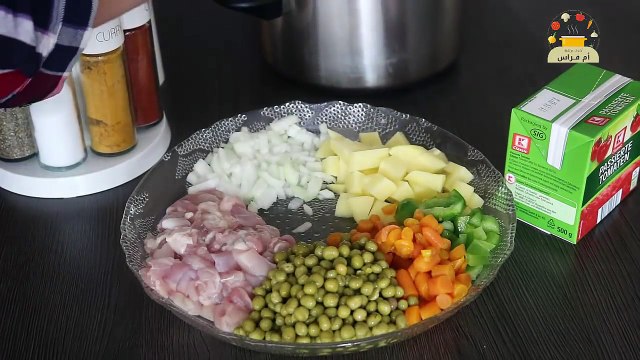 وجبة سهلة ولذيذة _ معكرونة بالدجاج والخضار _ منوعات ام فراس-jgr_P_LdgvI