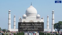 Taj Mahal Embroidered on Fabric